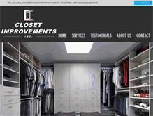Tablet Screenshot of closetimprovements.com